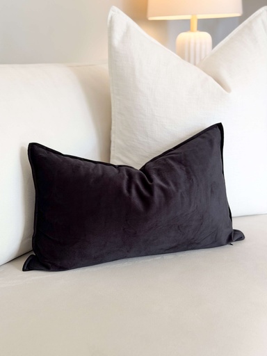 Cojin lumbar velvet negro