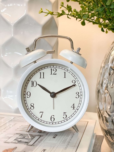 [705.404.82] Reloj despertador blanco