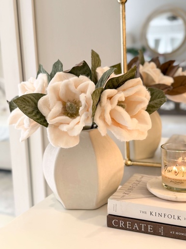 [XF657-W] Magnolia blanca faux fur