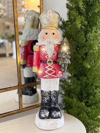 [XN439924] Nutcracker rojo con luz led