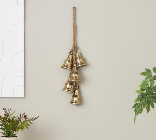 [13685] Campanas doradas decorativas de metal