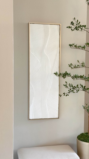 [EV21181] Cuadro Rectangular blanco con textura