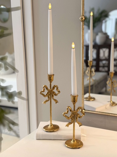 [D7235] Set de 2 candelabros dorados con chongo