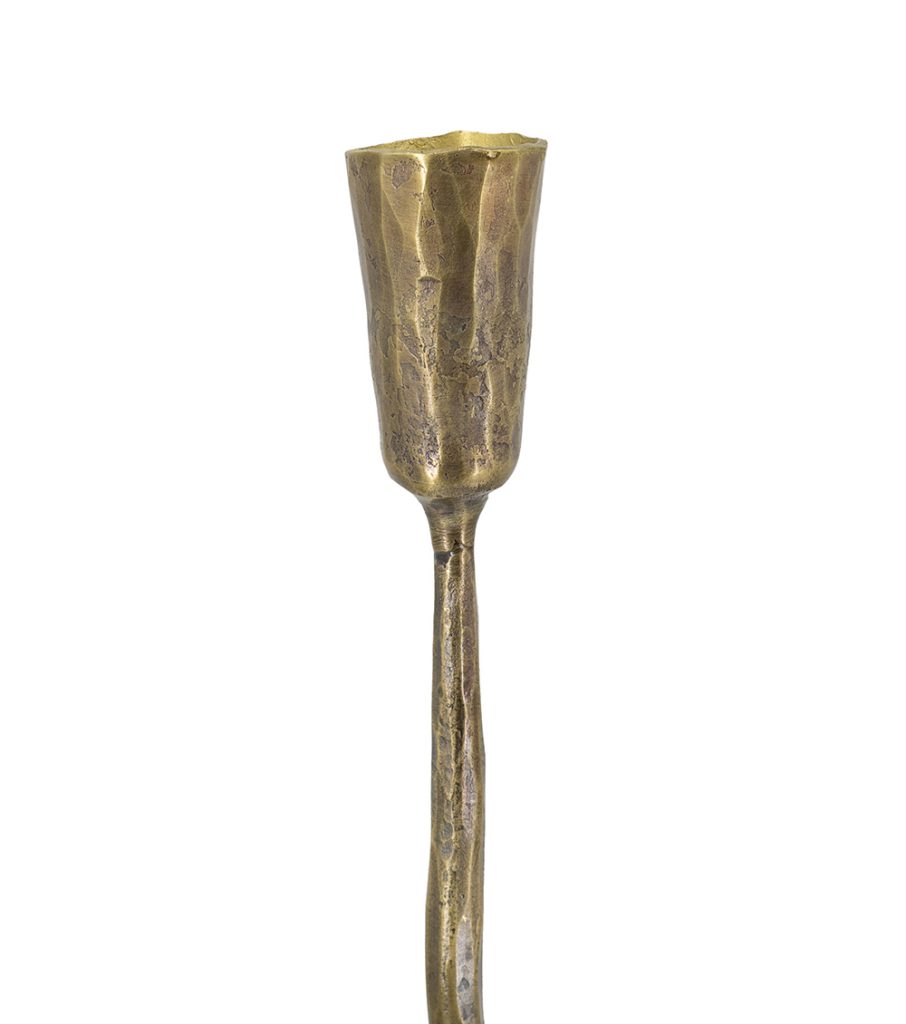 Set de 3 candelabros dorados base marmol