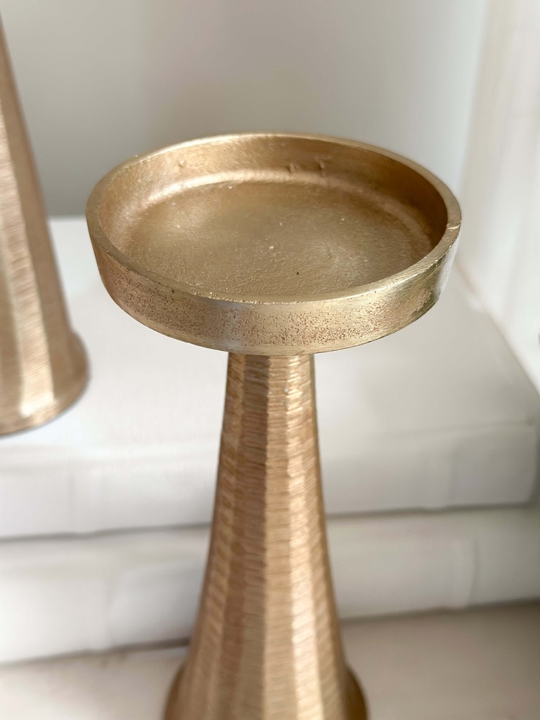 Set de 2 candelabros dorados pequeños
