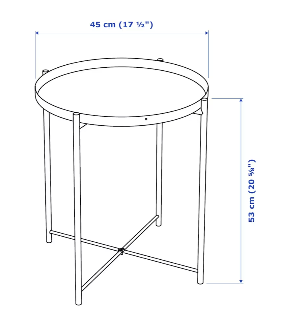 Tray table blanco