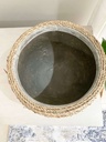 Macetera de concreto y jute