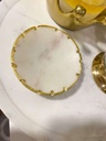 Mini bowl de mármol con orilla dorado