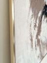 Cuadro abst. blanco y taupe