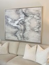 Cuadro oversized abstracto gris