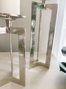 Set de 2 Candelabros modernos plateados