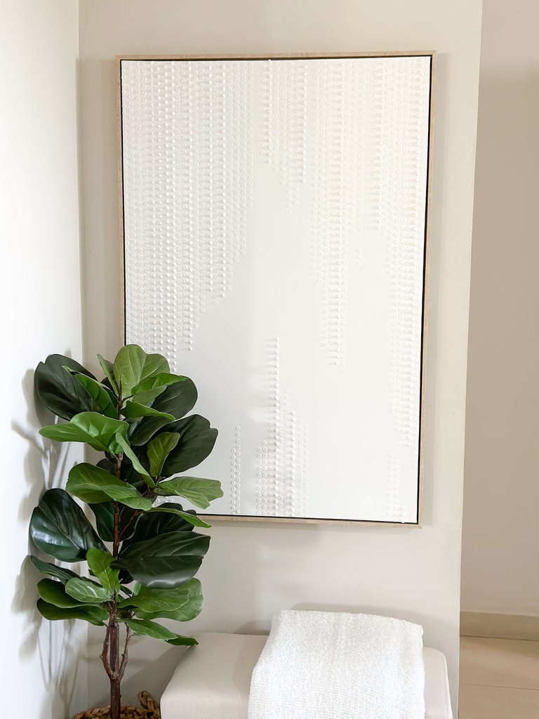 Cuadro blanco moderno con textura