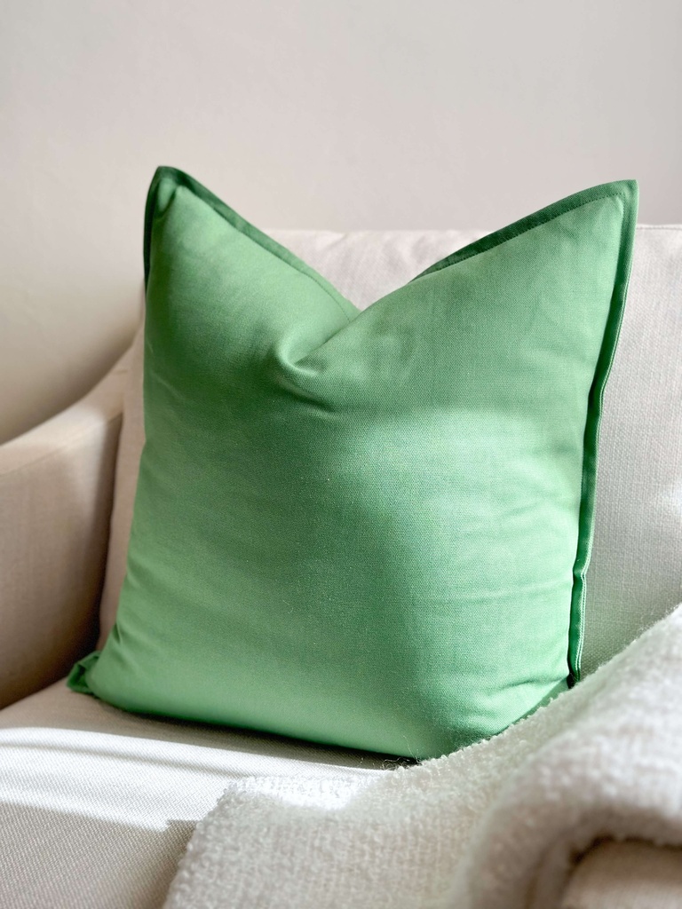 Forro de Cojin Verde Algodon