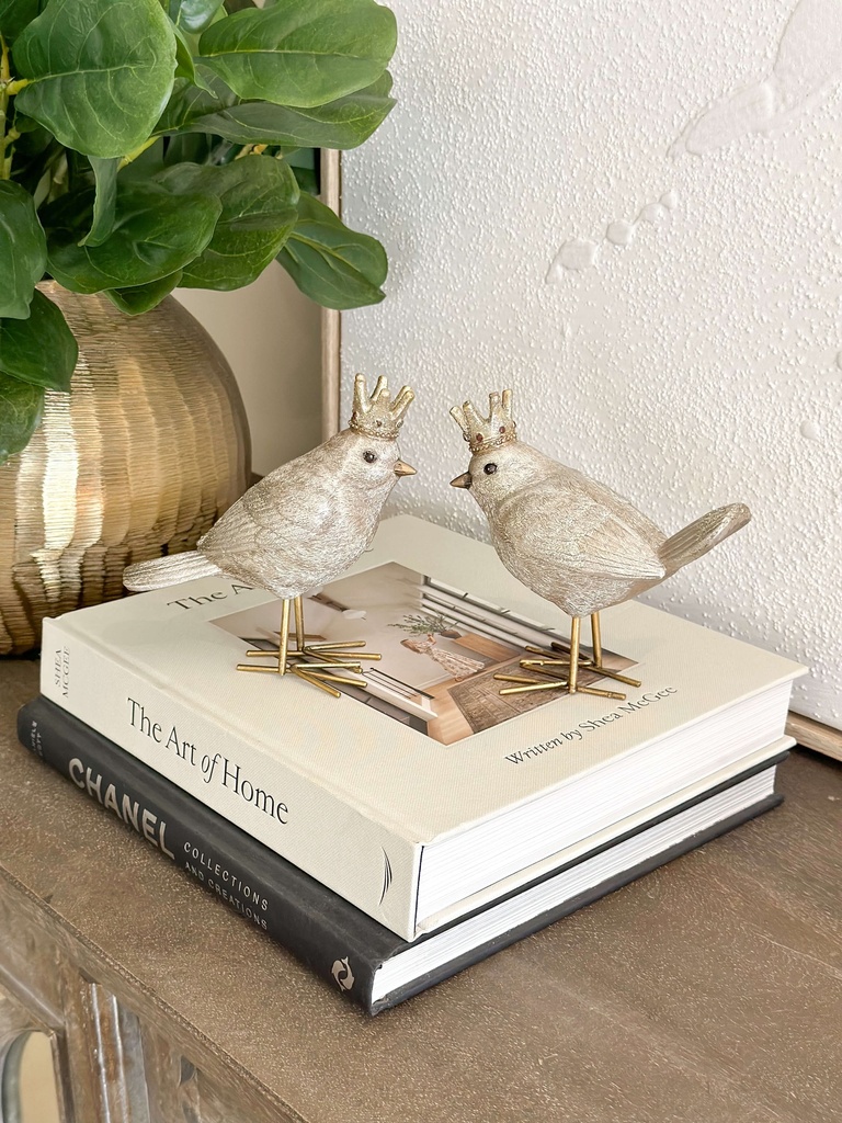 Pajaro champagne con corona