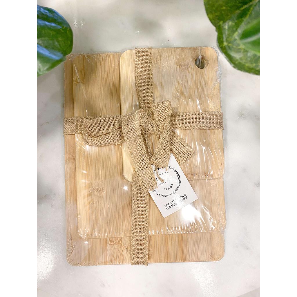 Set de 3 tablas de Bamboo