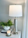 Lampara ribbed de mercury glass