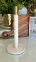 Porta papel toalla de mármol y brass
