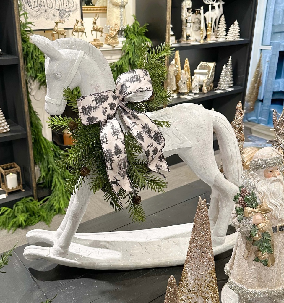Caballo blanco escarchado oversized