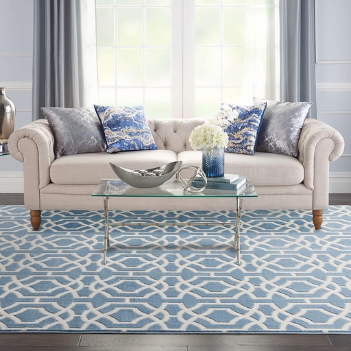 [IMHR2 / BLWHT] Alfombra Joli Azul 8x10 pies