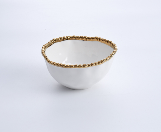 Bowl pequeño de porcelana (plateado y dorado)