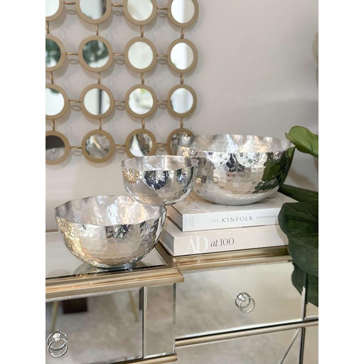 Bowls Martillados Wavy Plateados