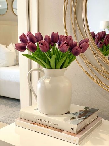 [F29612-PURP] Bunch de Tulipanes morados