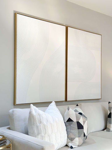 Cuadro blanco con textura (2 estilos)