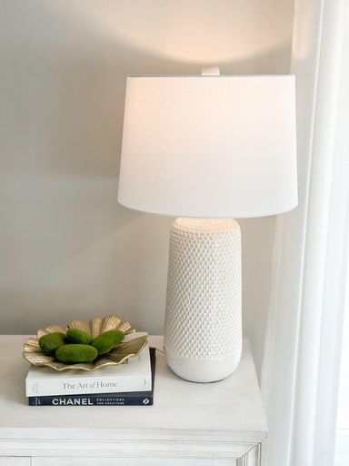 [L318125] Lampara de ceramica crema