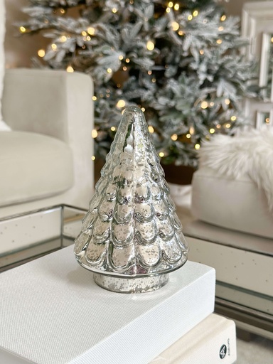 [711734713486] Mini Arbol plateado de mercury glass