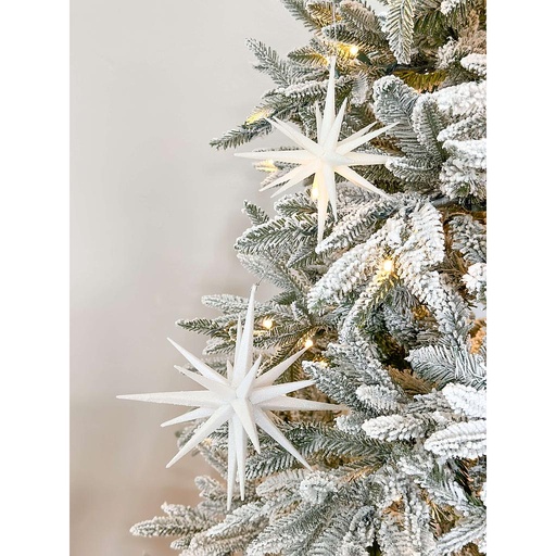 Ornamento de Estrella blanco (2 tamaños)