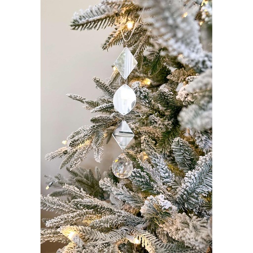 Ornamento de espejo colgante con cristal
