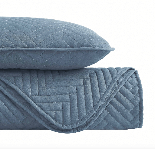 Quilt Set Chevron blue unipersonal