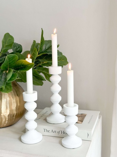 [47334] Set de 3 candelabros blancos