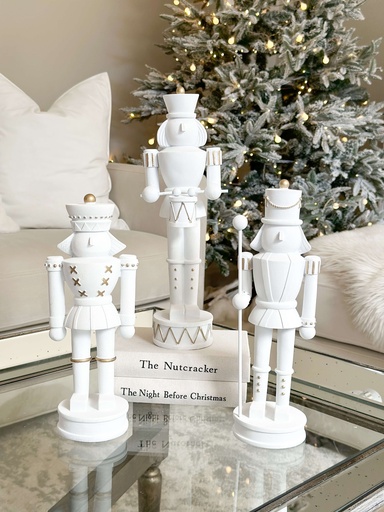 [55523A] Set de 3 nutcrackers blancos