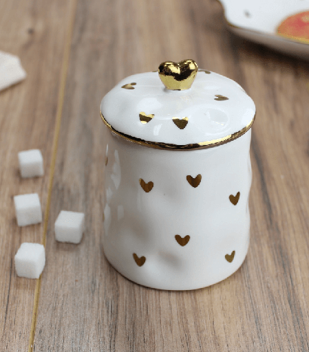 [HRT005G] Sugar pot con corazon