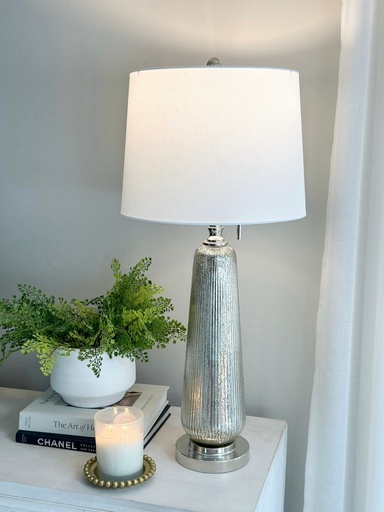 [KHL333603] Lampara ribbed de mercury glass